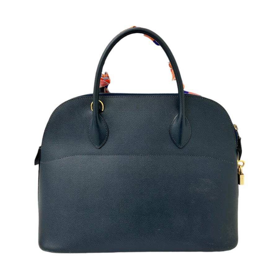 【Hermes】エルメス ボリード35 ヴォーエプソン B刻印 ハンドバッグ かばん レディース ネイビー系 【中古】