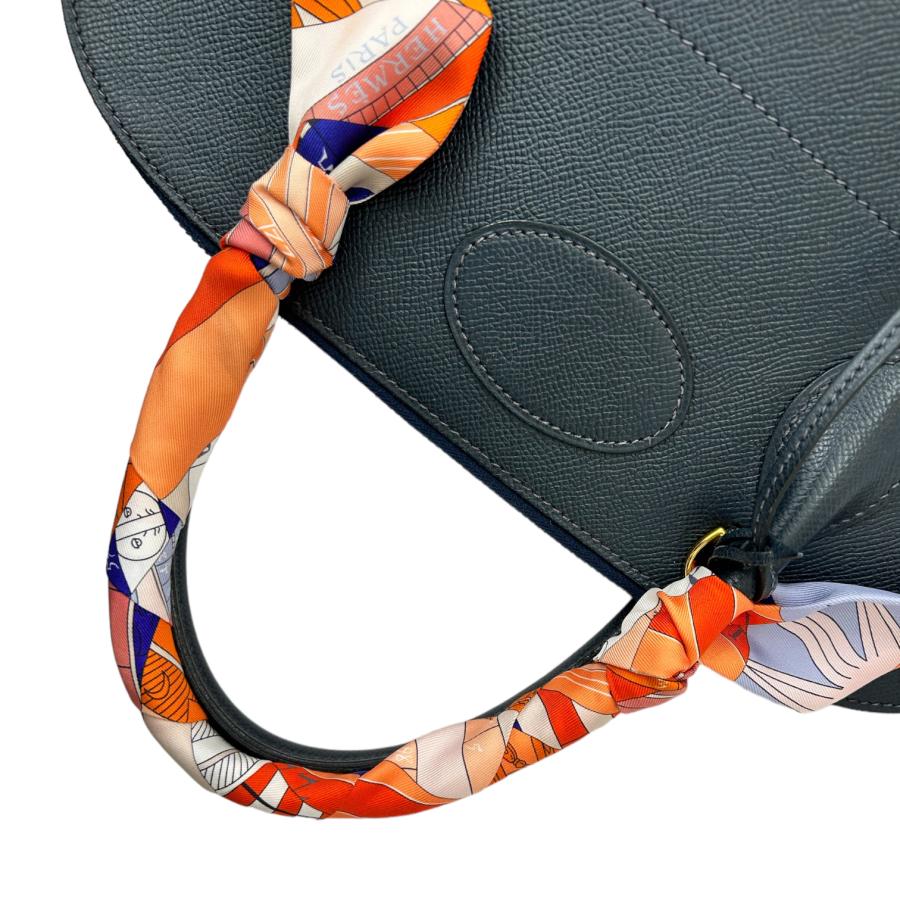 【Hermes】エルメス ボリード35 ヴォーエプソン B刻印 ハンドバッグ かばん レディース ネイビー系 【中古】