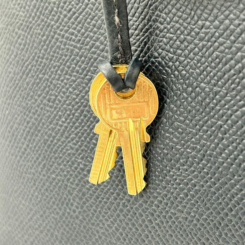 【Hermes】エルメス ボリード35 ヴォーエプソン B刻印 ハンドバッグ かばん レディース ネイビー系 【中古】