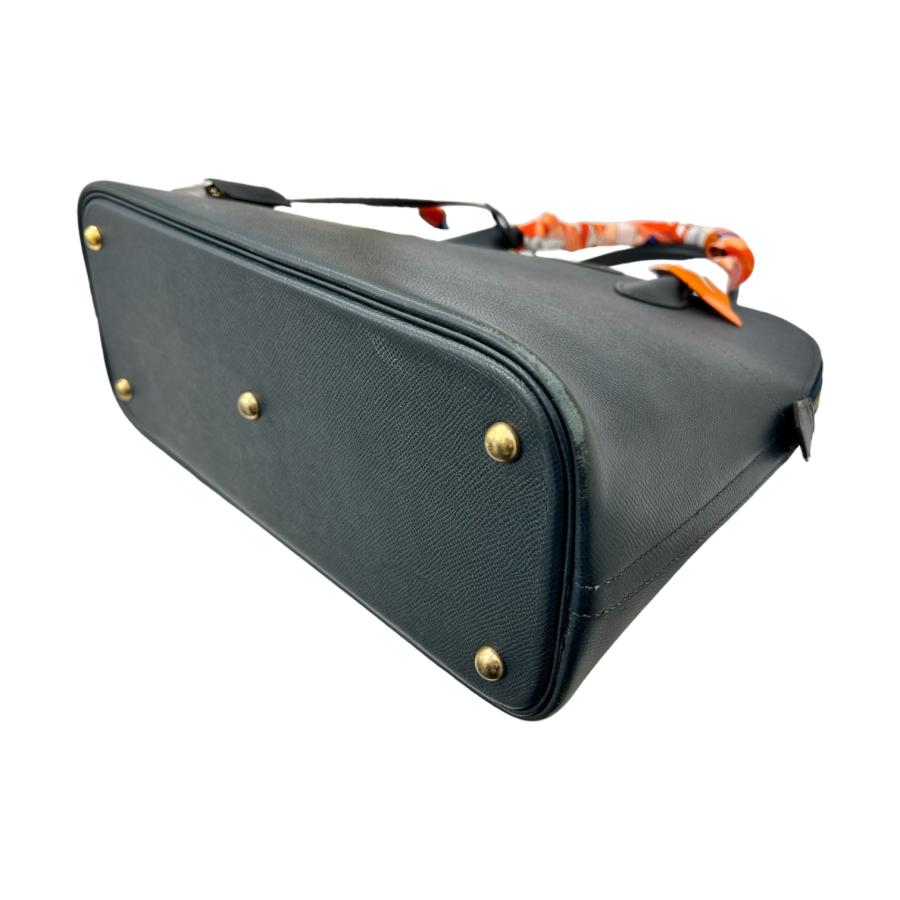 【Hermes】エルメス ボリード35 ヴォーエプソン B刻印 ハンドバッグ かばん レディース ネイビー系 【中古】